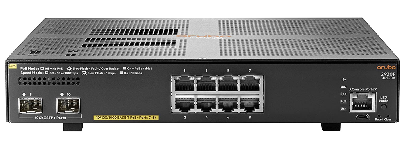 JL258A - Aruba 2930F 8G PoE+ 2SFP+ hanterad L3