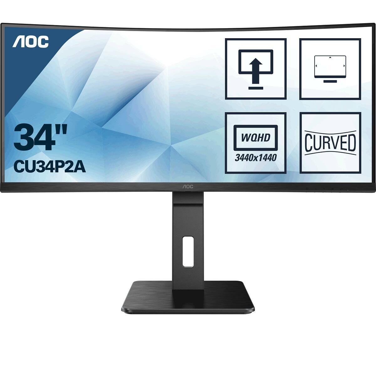 P2 Series - 34 inch - Curved - UltraWide Quad HD VA LED Monitor - 3440x1440 - HAS / Speakers