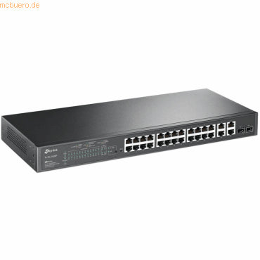 JetStream 24-Port 10/100 Mbps + 4-Port Gigabit Smart Switch with 24-Port PoE+