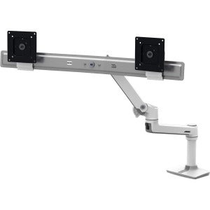 LX Series Desk Dual Direct Arm 25Inch Freestanding White