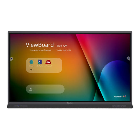 ViewBoard 52serie touchscreen - 75inch - 4K - Android 9.0 - IR 400 nits - USB-C - DP - 2x15W + sub 15W + array mic 4/32GB