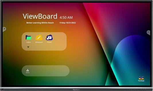 ViewBoard 50serie touchscreen - 75inch - 4K - IR 400 nits - Android 11.0 - 2x15W + sub 16W - USB-C - 4GB Ram - 32GB