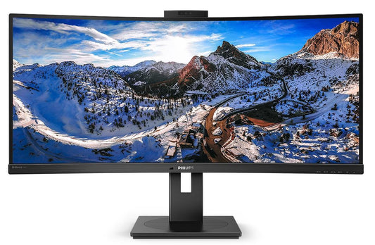 P-Line - 34 inch - Curved - UltraWide Quad HD LED Monitor - 3440x1440 - HAS / RJ45 / Webcam / Speakers / USB-C Dock