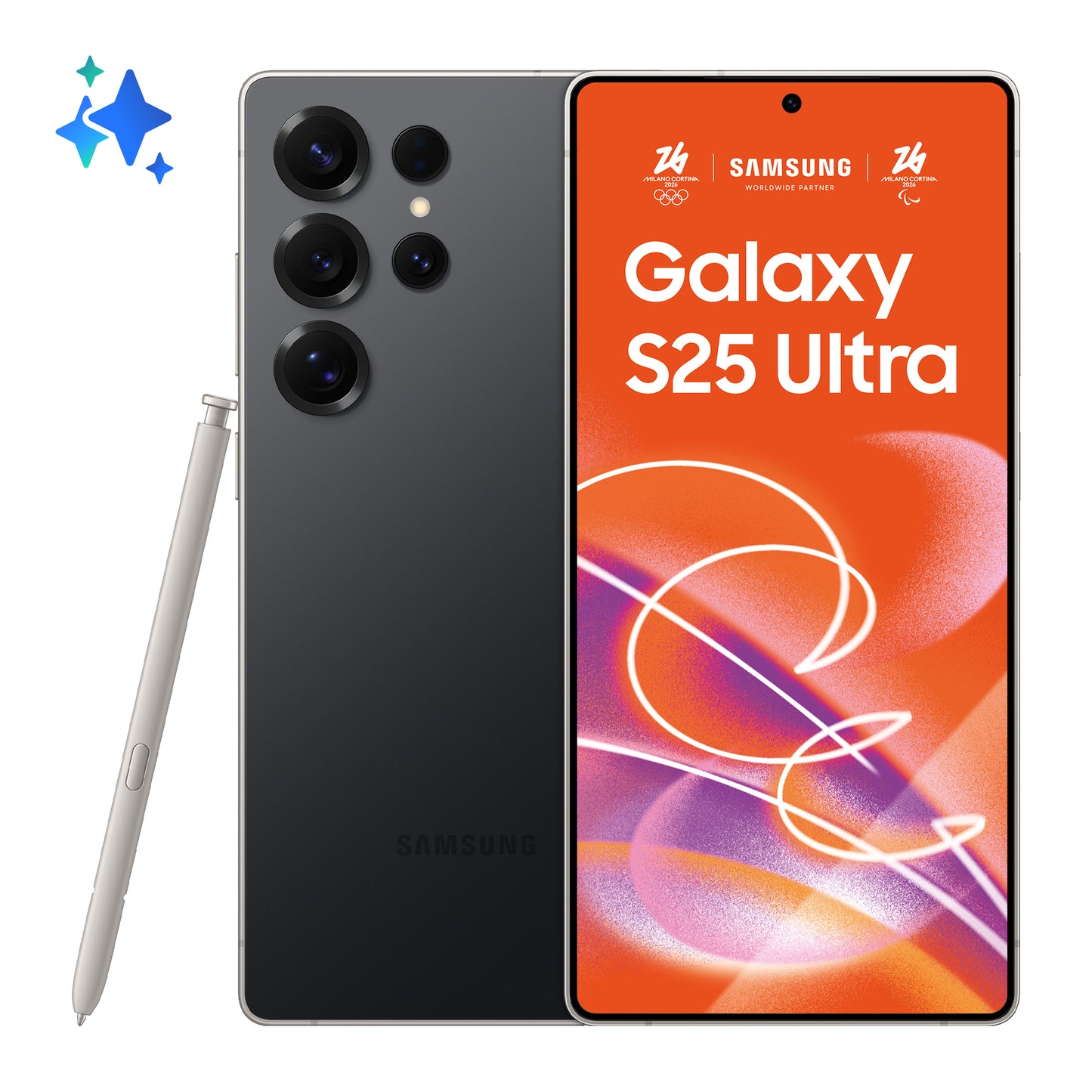 Samsung Galaxy S25 Ultra 5G 1TB S938B / Kolsvart