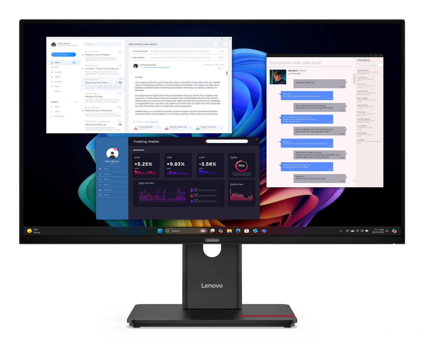 LENOVO Lenovo ThinkVision T27UD-40 4K/USB-C/DP/Monitor27"