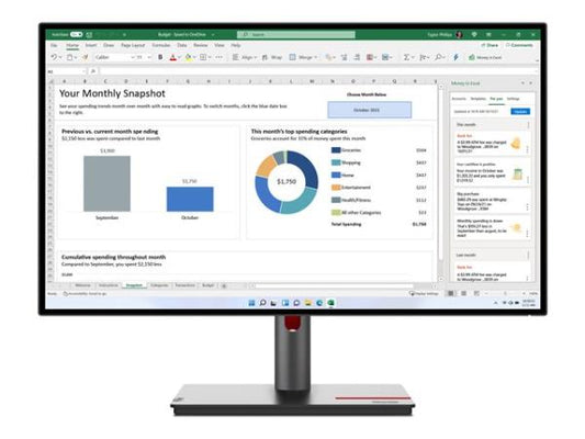 LENOVO ThinkVision P27h-30 27" QHD, USB-C-Dock Monitor