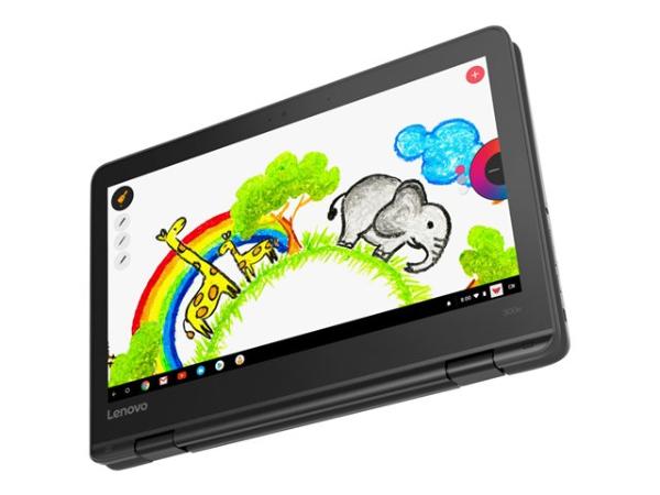 LENOVO CHROMEBOOK 300E G2 / AMD A4 9120C / 4GB / 32GB eMMC / Chrome / Svart