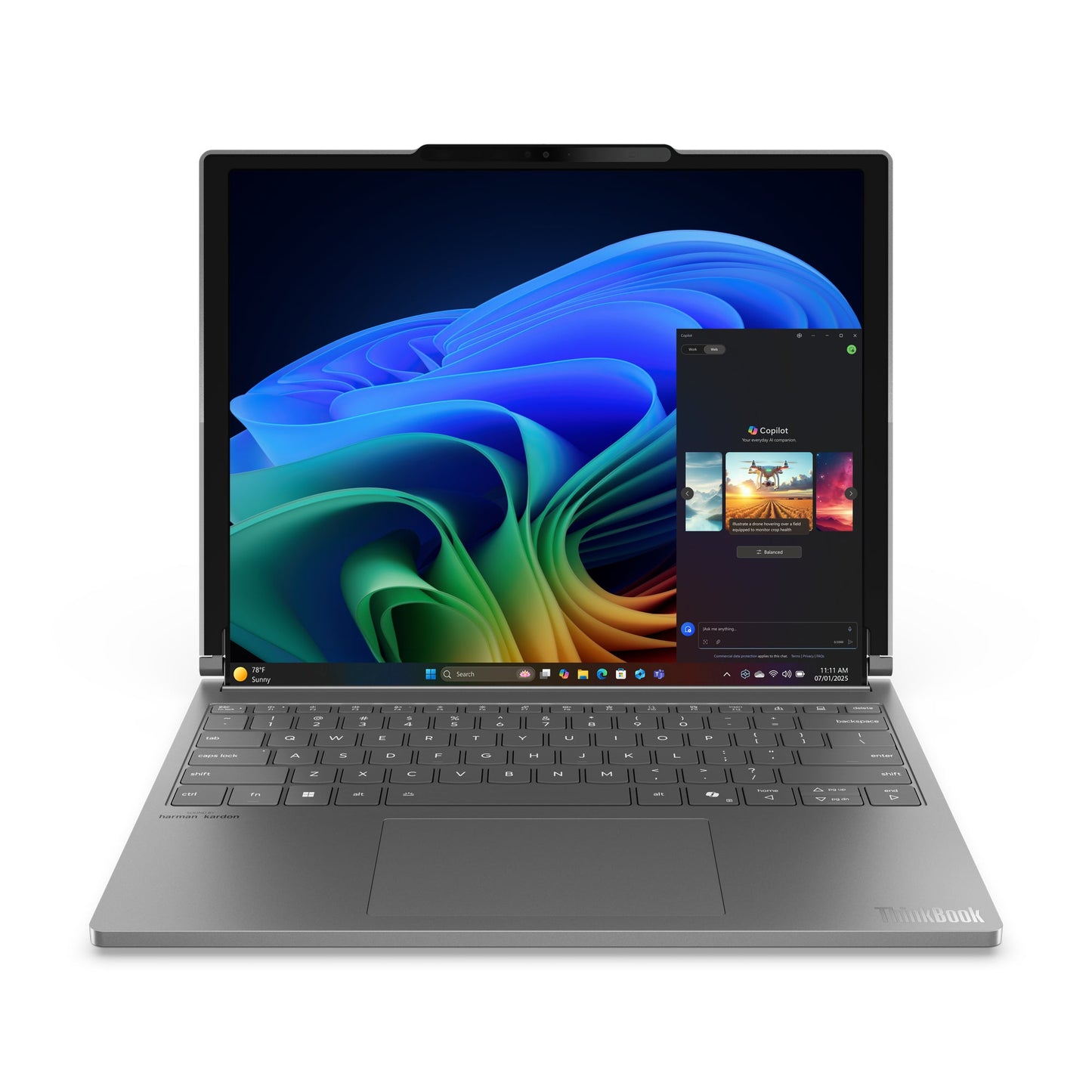 LENOVO THINKBOOK PLUS G6 ROLLABLE / Intel Core Ultra 7 258V / 32GB / 1TB SSD NVMe M.2 / Windows 11 Pro / Grå - CIRKULERAD