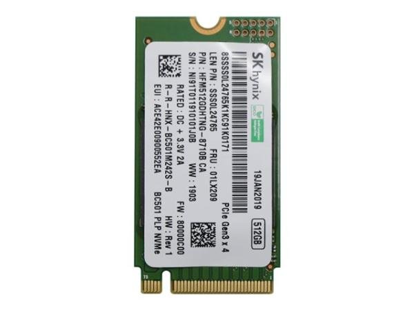 LENOVO ThinkPad 512GB M.2 2242 PCIe NVMe 3x4 - CIRKULERAD