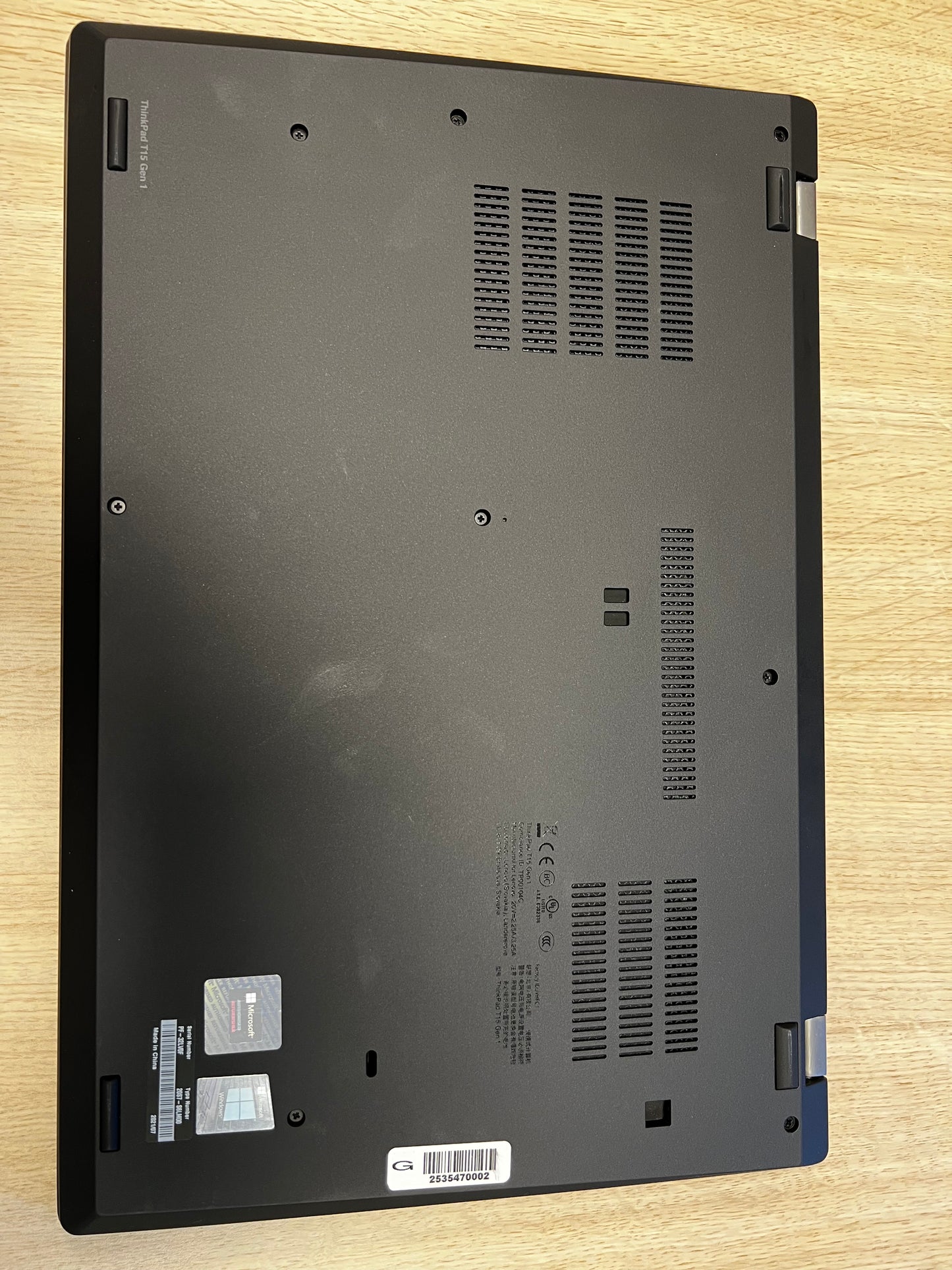 Lenovo T15g Gen1 / 15,6" / i9-10885H / 64GB / 1TB SSD / RTX2080 8G / W10P